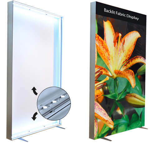 free standing fast setup textile light box